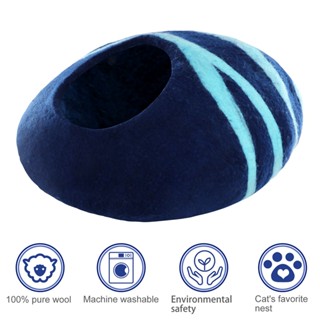 Washable Pet Supplies Portable Thickened Sleeping Indoor Outdoor Winter Warm Cave Design Cat Bed