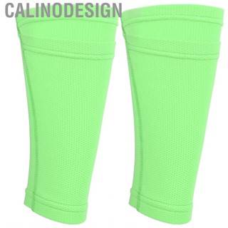 Calinodesign 1 Pair Soccer Shin Guard Socks Double Layer Pad Sleeves  Training