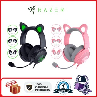 Razer KRAKEN KITTY V2 PRO สาย RGB หูฟังเกมมิ่ง หูแมว