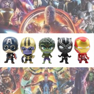 5pcs Twisty Egg Marvel Heroes 8 cm Avenger Doll Set Toy Mini Action Figures