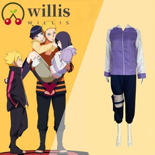 Willis อะนิเมะนารูโตะ เครื่องแต่งกายแฟชั่น Hyga Hinata เครื่องแบบสําหรับผู้หญิง เสื้อแจ็กเก็ต