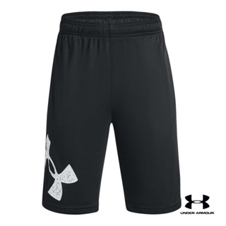 Under Armour UA Boys Prototype 2.0 Big Logo Fill Shorts อันเดอร์ อาร์เมอร์ กางเกงออกกำลังกายสำหรับเด็กผู้ชาย