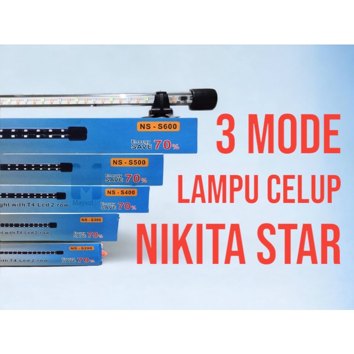 NS 400 NS400 3 โหมด NIKITA STAR Aquarium Submersible Led Light