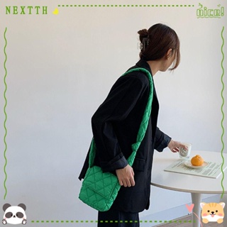 Nextth กระเป๋าสะพายข้าง กระเป๋าถือลําลอง ผ้าฝ้าย แบบนิ่ม น้ําหนักเบา สีแคนดี้ แฟชั่นฤดูหนาว สําหรับสตรี