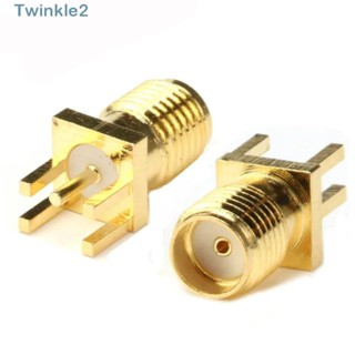 Twinkle อะแดปเตอร์เชื่อมต่อ PCB RF ชุบทอง SMA ตัวเมีย ขอบบัดกรี 1.6 มม. ทนทาน คุณภาพสูง