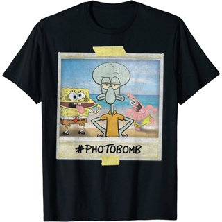 เสื้อยืดแขนสั้น พิมพ์ลายการ์ตูน SpongeBob SquarePants Pie Daxing Octopus Brother Crab Boss สําหรับผู้ใหญ่ ผู้ชาย และผู้หญิง ไซซ์ XS-3XL