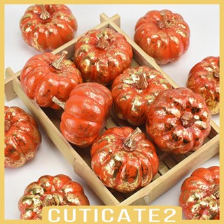 [Cuticate2] ฟักทองปลอม โฟมจําลอง สําหรับตกแต่งปาร์ตี้ฮาโลวีน 12 ชิ้น