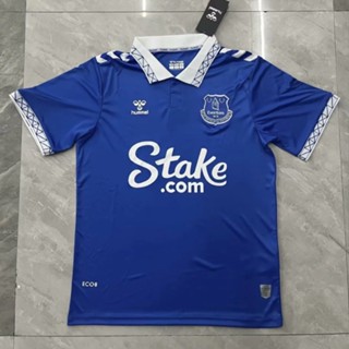 พร้อมส่ง!!! เสื้อกีฬาแขนสั้น ลายทีมชาติฟุตบอล Everton 2023-24 ชุดเหย้า