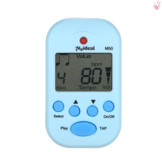 Y-mini Digital Metronome M50 Tempo Metronome Clip-On Electronic Metronome Pocket Metronome เหมาะสําหรับกีตาร์เปียโนไวโอลินกลองและเครื่องดนตรีอื่น ๆ