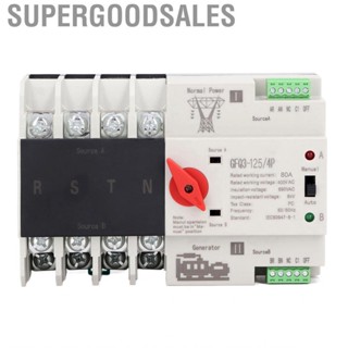 Supergoodsales Dual Power Automatic Transfer Switch  PC Silver ATS Changeover AC400V Rated Voltage 50 60Hz for Factory