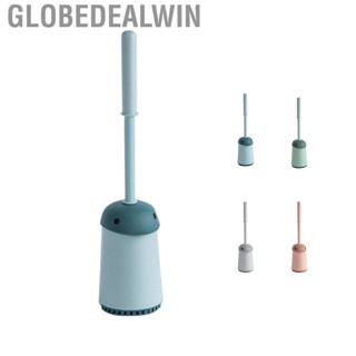 Globedealwin Household Toilet Brush Creative Bathroom Cleaning Tool with Holder Bowl and Long Handle Standing Set