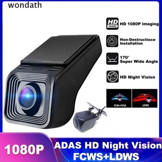 Wonda กล้องบันทึกวิดีโอดิจิทัล Full HD 1080P USB 170 องศา สําหรับรถยนต์° เครื่องบันทึกการขับขี่ Usb มุมกว้าง สําหรับรถยนต์ Android