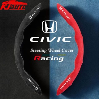 ปลอกหนังหุ้มพวงมาลัยรถยนต์ กันลื่น ดูดซับเหงื่อ สําหรับ Honda Civic Civic G8 G9 G10 G11 FD FC FK Type R Mugen