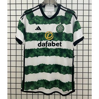 เสื้อเชิ้ตแขนสั้น ลายทีมชาติฟุตบอล Celtic FC 23 24 ชุดเหย้า คุณภาพสูง สําหรับผู้ชาย