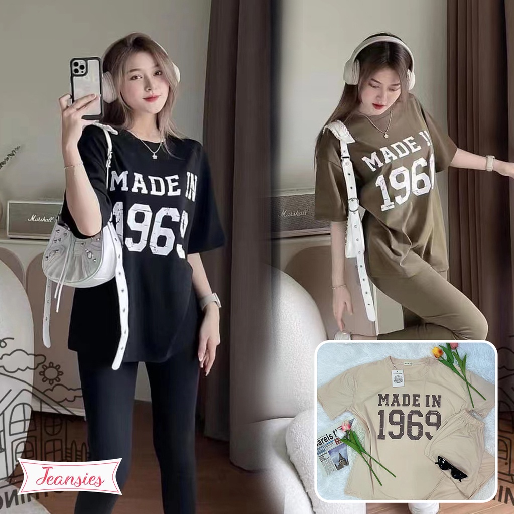 ชุดเสื้อคอกลมหลวม+กางเกงขายาว ใส่สบาย ราคาถูก