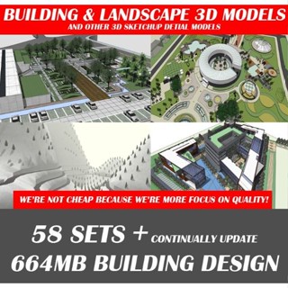 🔥PREFERRED🔥🔥BUILDINGS, BANK, LANDSCAPING DESIGN SKETCHUP DETAIL 3D MODEL ARCHITECTURE ARCHITECT DESIGNER