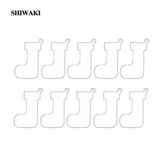 [Shiwaki] จี้อะคริลิค สําหรับแขวนตกแต่งบ้าน เทศกาลคริสต์มาส 10 ชิ้น