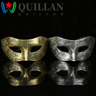 Quillan หน้ากากพลาสติก ลายการ์ตูนฮาโลวีน พร็อพแต่งหน้า สไตล์เรโทร สําหรับปาร์ตี้ฮาโลวีน