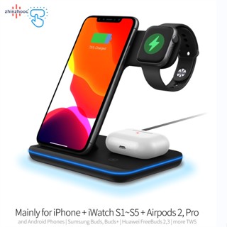 Vip แท่นชาร์จไร้สาย Type C 15w 3-in-1 ชาร์จเร็ว สําหรับ Iphone Iwatch Airpods