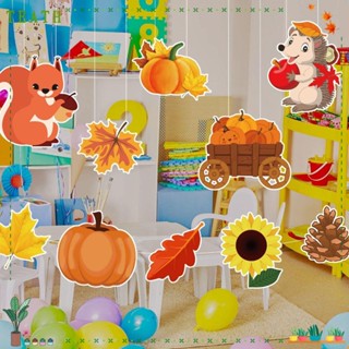 Teath สติกเกอร์กระดาษ ลาย Hello Autumn Cut Outs หลากสีสัน 3.31*3.15 นิ้ว สําหรับตกแต่งสํานักงาน ปาร์ตี้