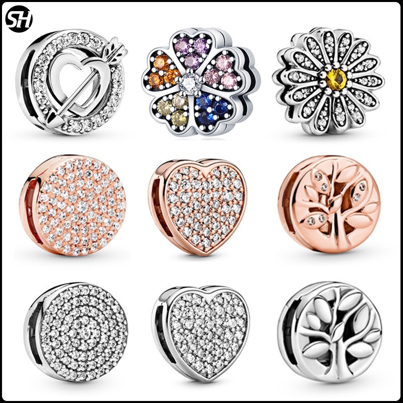 เครื่องประดับ สร้อยข้อมือเงิน 925 จี้รูปผีเสื้อ หัวใจ ของแท้