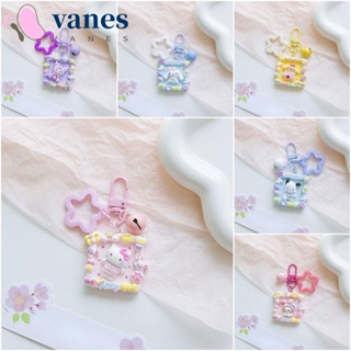 Vanes1 พวงกุญแจเรซิ่น รูปกรอบรูป My Melody Cinnamoroll Kuromi Trinket Glow สําหรับแขวนตกแต่ง