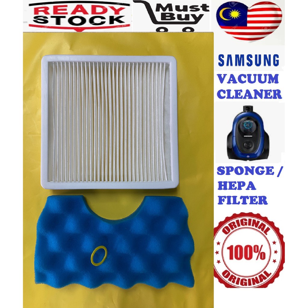 ชุดไส้กรองฝุ่น ไส้กรอง Hepa H11 สีขาว และฟองน้ํา สีฟ้า สําหรับเครื่องดูดฝุ่น Samsung