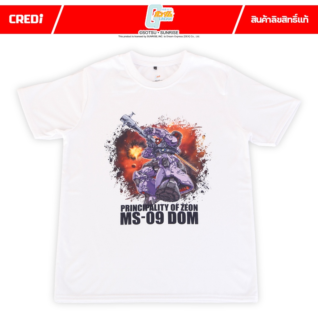 เวลา a กันดั้ม เสื้อยืดลายการ์ตูนลิขสิทธิ์ Gundam T-shirt No.007