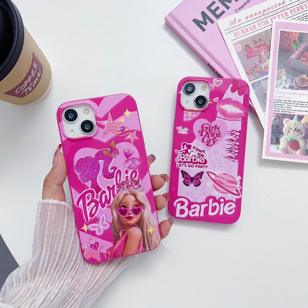 เคสโทรศัพท์สกรีนลายบาร์บี้ใส่เเว่น แบบนิ่ม สำหรับ13 13PRO 12ProMax 11 8plus 7plus 7 8 XR X XSMax 11Pro ทุกรุ่น #408