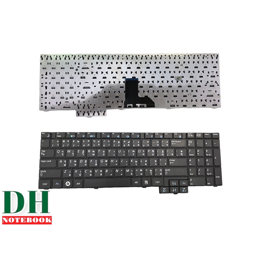 แป้นพิมพ์ คีย์บอร์ดโน๊ตบุ๊ค Samsung R528 R517, R523, R525, R528, R530, R540, R719 Keyboard TH-ENG