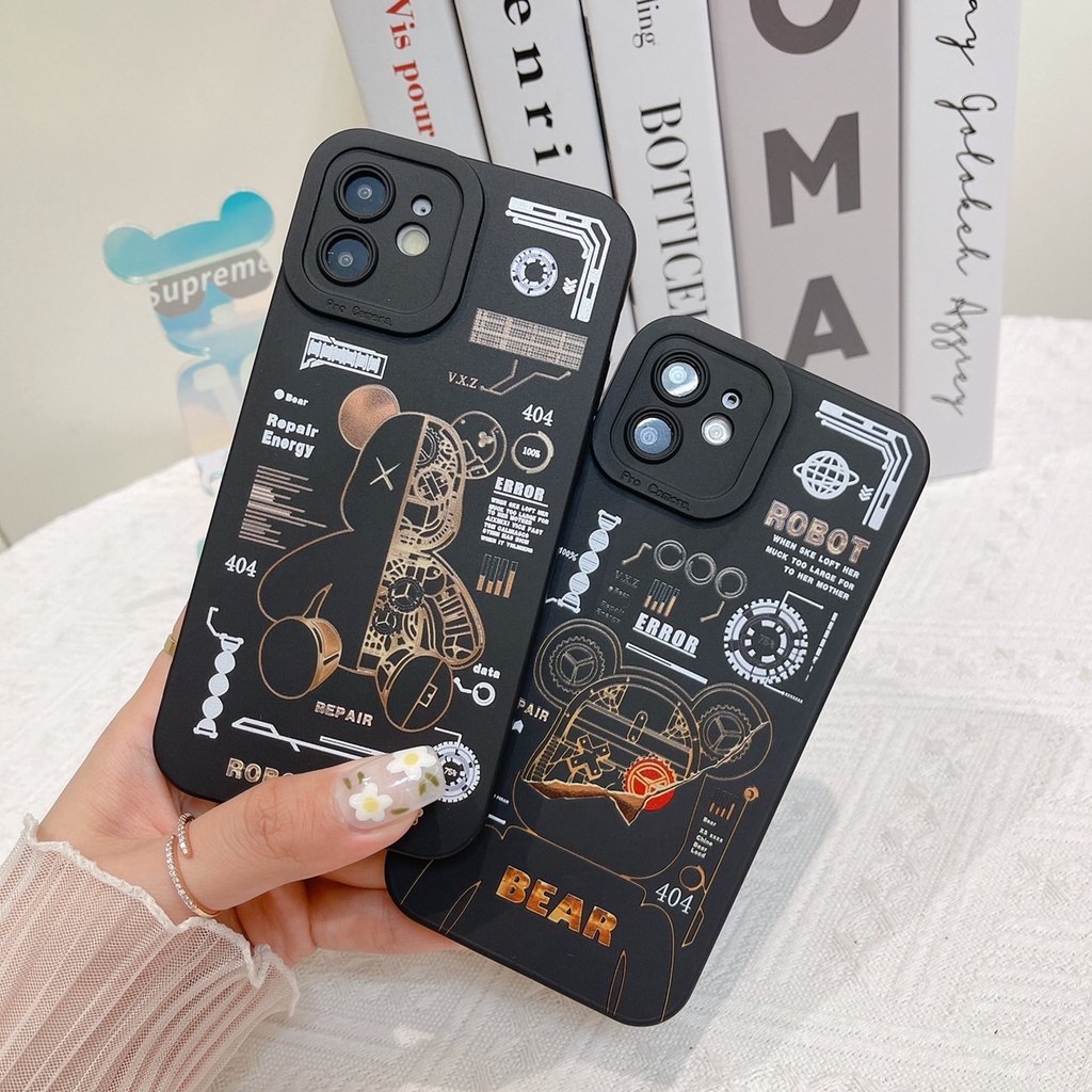 รุ่นใหม่ SAMSUNG A35/A25/A05/A05S/A15/A55/S23FE กันกระแทก สำหรับ SAMSUNG A05/A05S/A24/A34 5G/A54 ลายเท่ เคส ลายสีดำ 004