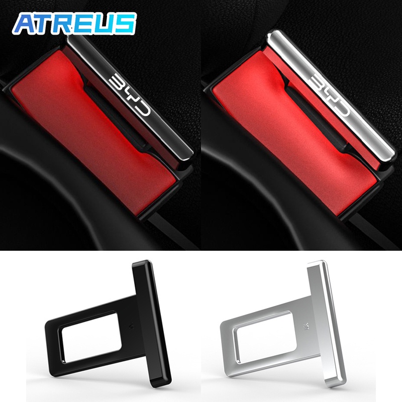 1/2 ชิ้น BYD Atto 3 Dolphin Seal U หัวเข็มขัดนิรภัยรถ โลหะผสมสังกะสี หัวเสียบเข็มขัดนิรภัย มินิ ชิ้นหัวเข็มขัดนิรภัยสำหรับรถยนต์ สำหรับ BYD Atto3 Yuan Plus Han EV