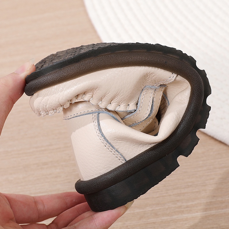 【5 สี ขนาดใหญ่ 35-44】รองเท้าโลฟเฟอร์ลําลอง หนังโคเรียม พื้นนิ่ม กันลื่น แฟชั่นสไตล์เกาหลี สําหรับสตรี OD05