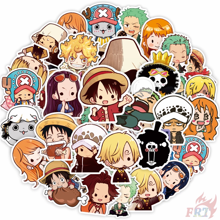 80Pcs/Set ❉ Q Funny One Piece Series 01 Stickers ❉ DIY Fashion Doodle Decals Stickers
