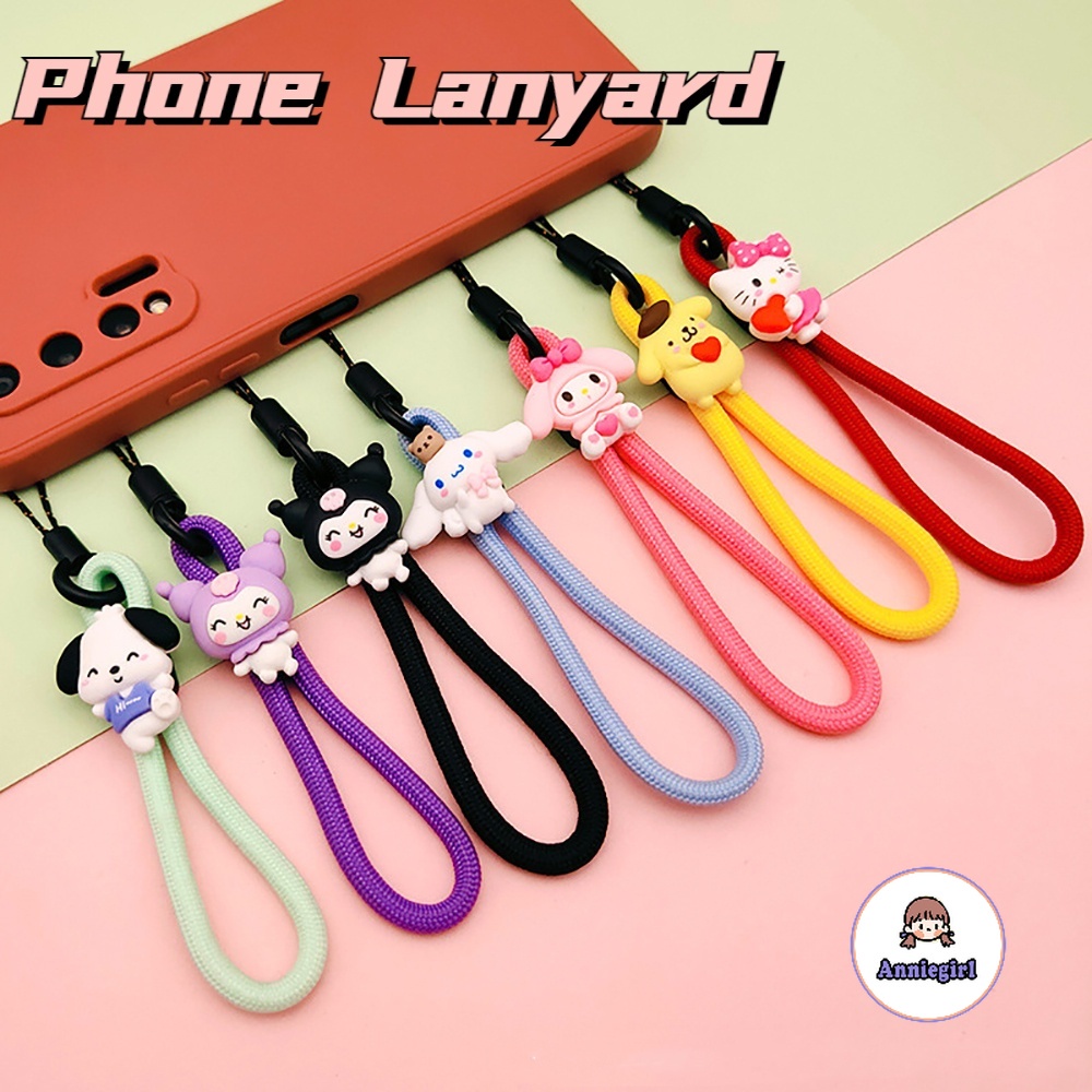 สายคล้องโทรศัพท์มือถือ ผ้าไนล่อน ลายการ์ตูน Sanrio น่ารัก สําหรับห้อยโทรศัพท์มือถือ