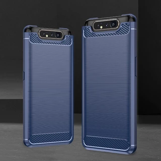 สําหรับ Samsung Galaxy A80, แปรงคาร ์ บอนไฟเบอร ์ ป ้ องกันกรณีนุ ่ ม , ทนต ่ อแรงกระแทก , ป ้ องกันรอยขีดข ่ วน , ป ้ องกันเคสโทรศัพท ์ ธุรกิจ
