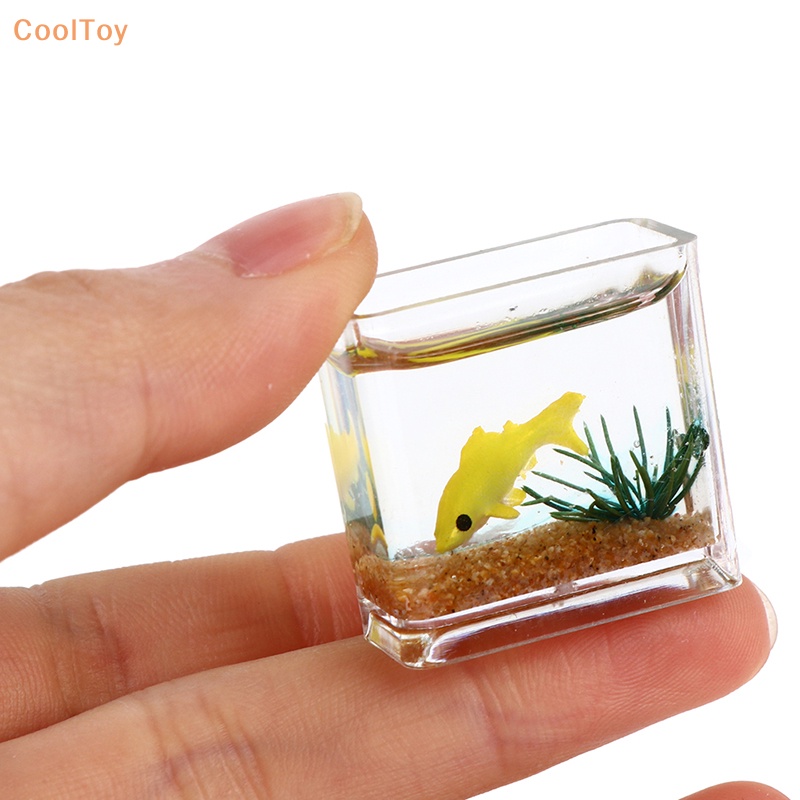 Cooltoy บ้านตุ๊กตาจิ๋ว ชามปลาแก้ว ตู้ปลา บ้านตุ๊กตา เครื่องประดับบ้านของเล่น ขายดี