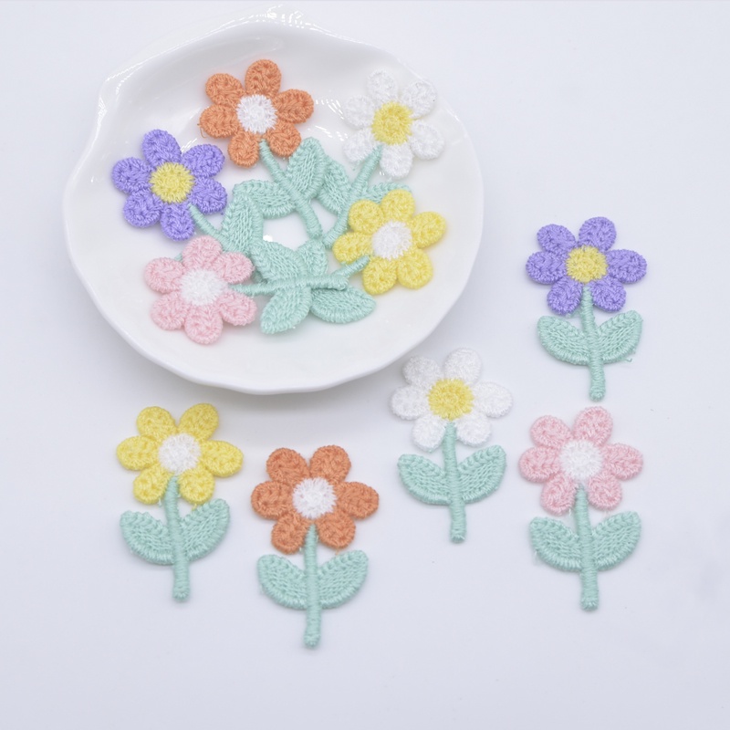 20 ชิ้น 23 * 37 มม. เย็บปักถักร้อย ดอกไม้ สําหรับ DIY หมวก เสื้อผ้า งานแต่งงาน แพทช์เย็บผ้า เด็ก หมวกกันน็อก คลิปตกแต่ง