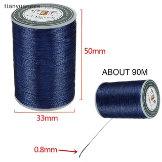 Tianyuaneee 1 PC Wd ด้าย 0.8 มม. 90 ม. โพลีเอสเตอร์เย็บสายไฟสําหรับ Craft Well