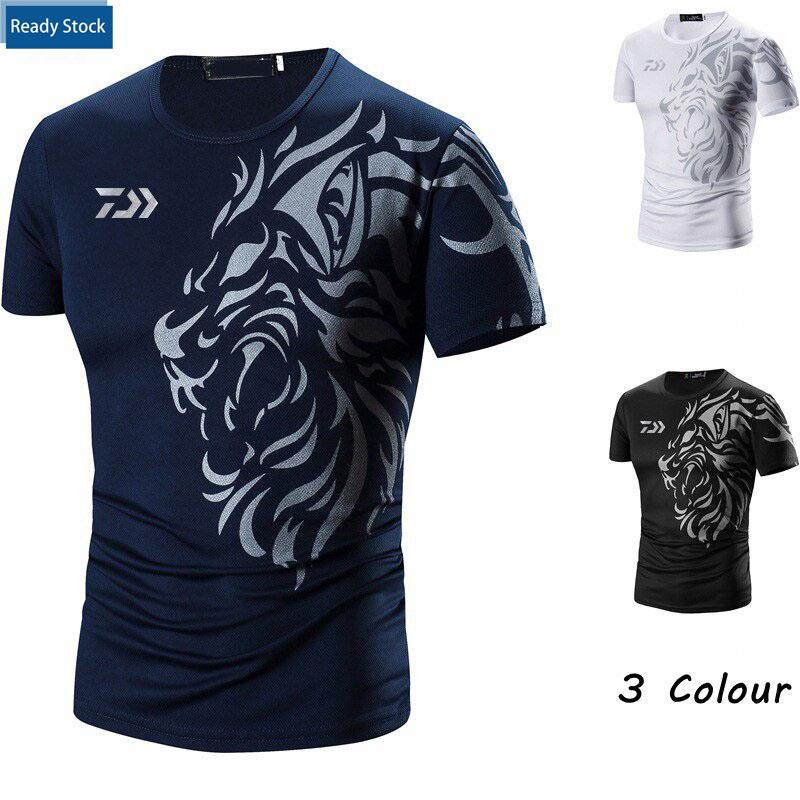 Daiwa ใหม่ เสื้อยืดแขนสั้น ป้องกันแดด ระบายอากาศ และป้องกันรังสียูวี แบบแห้งเร็ว แฟชั่นฤดูร้อน สําหรับตกปลา 2023