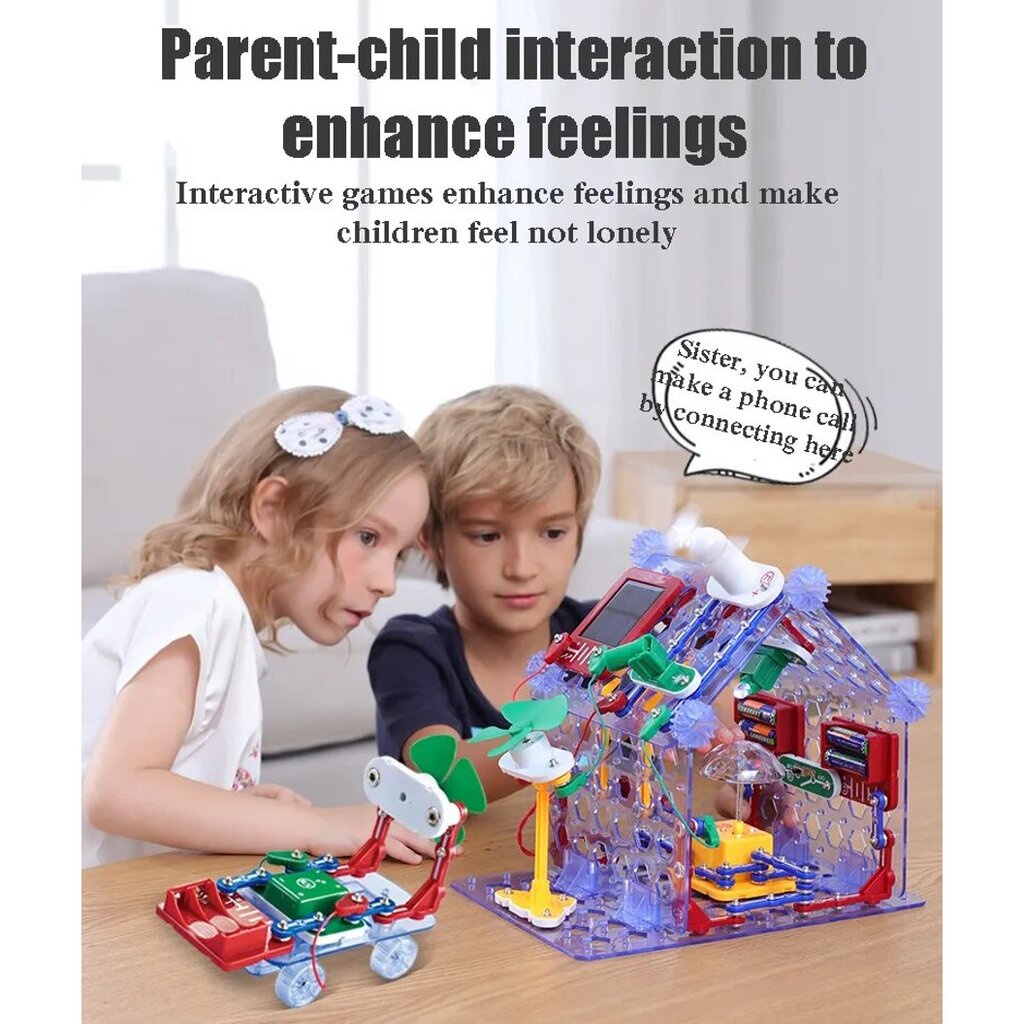 (Model 300) ชุดเรียนรู้ วงจรไฟฟ้าเบื้องต้น 34Pcs Electronic Building Blocks 300 ชุดส่งเสริมการเรียนรู้ วงจรอิเล็กทรอน… ราคา ถูกที่สุด ดีลบีเคเค แกลเลอรีภาพที่ 5