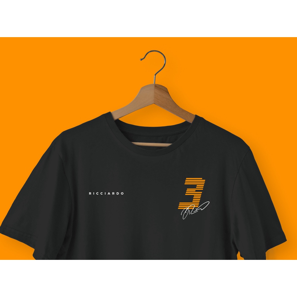 เสื้อยืด ลาย Daniel Ricciardo Formula 1 สีดํา