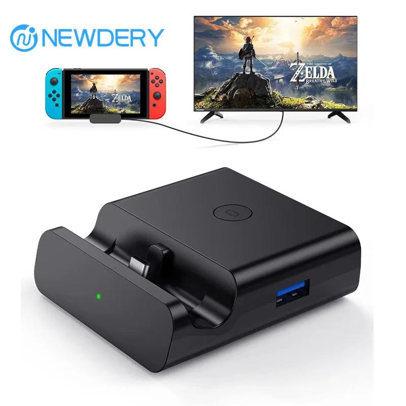 Switch TV Dock สําหรับ Nintendo Switch & OLED ประเภท C ถึง HDMI Digital AV Multiports Hub รองรับ Fas