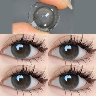 คอนแทคเลนส์ลายฮิต Pudding Grey คอนแทคเลนส์สีกรองแสงคอนเทค Grey Eye Lens 14.0mm-14.2mm