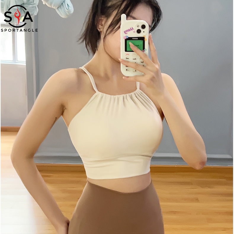 【Sportsangel】  สปอร์ตบรา แขนกุด สําหรับออกกําลังกาย เล่นโยคะ วิ่ง