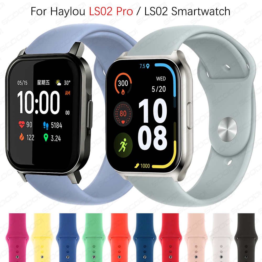 สายนาฬิกาข้อมือซิลิโคน สําหรับ Haylou LS02 Pro LS02 Smart watch