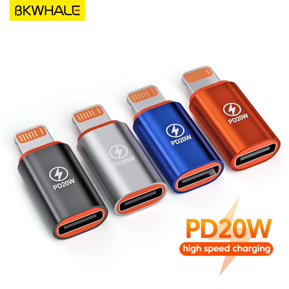 BKWHALE ประเภท C ถึง iP ชาย OTG Adapter Charger สําหรับ iP 14 13 12 11 Pro XS Max XR X 8 7 6s Fast Charging Connector