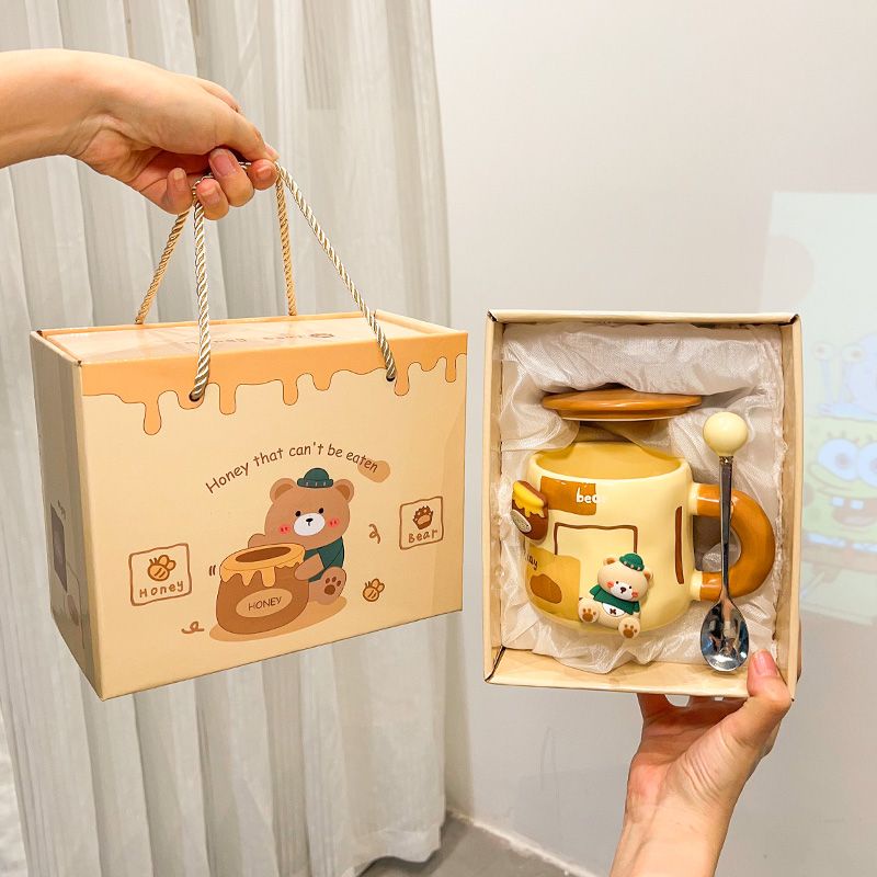 ของขวัญวันเกิดหน้าอกสวย การ์ตูน ฟู่ฟู่ ของขวัญน่ารักๆ ให้แฟน แฟน แฟนพี่สาว กล่องของขวัญแก้วน้ำ