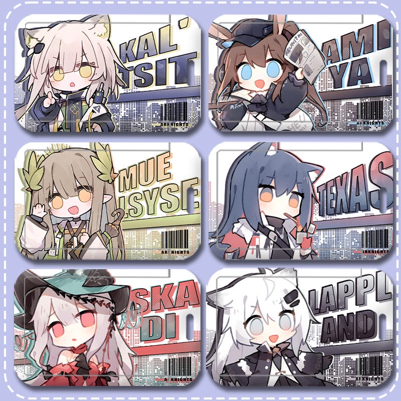 กระเป๋าใส่บัตรรถบัส บัตรประจําตัวนักเรียน ลาย Arknights Q Version Muelsyse Skadi Texas Amiya DIY