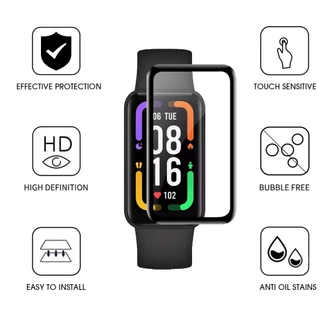 ฟิล์มเซรามิกโค้ง 3D สําหรับ For Xiaomi Band 9 Active / 8 Active Screen ป้องกันบน for Redmi Smart Band 3 2 / Amazfit Band 7 / Pro Full Curved Soft Screen Protector